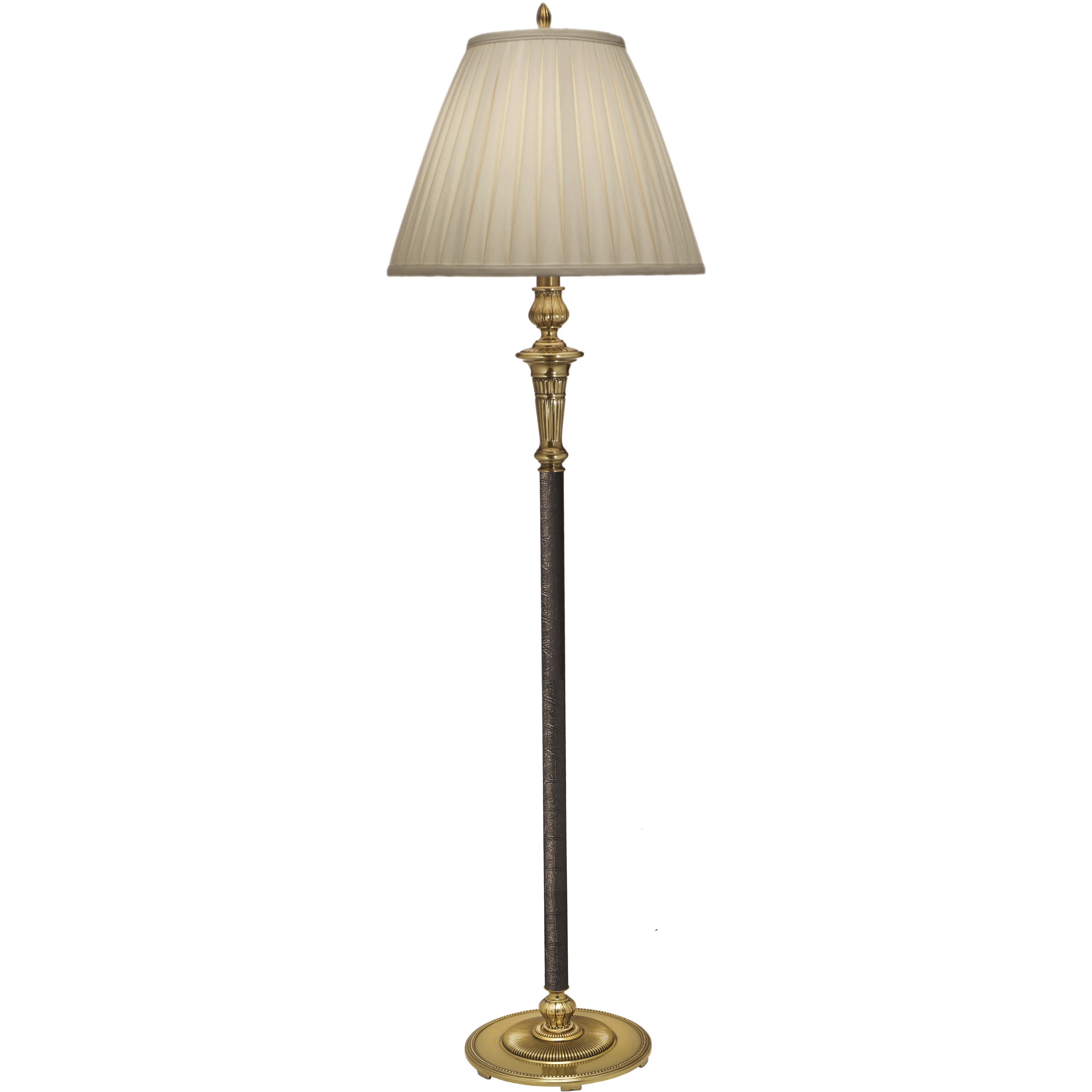 Ellie 61 inch 150 watt Burnished Brass Floor Lamp Portable Light